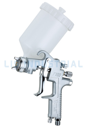 Pistol de pulverizare F100G Pulverizator de vopsea cu aerograf cu alimentare gravitațională